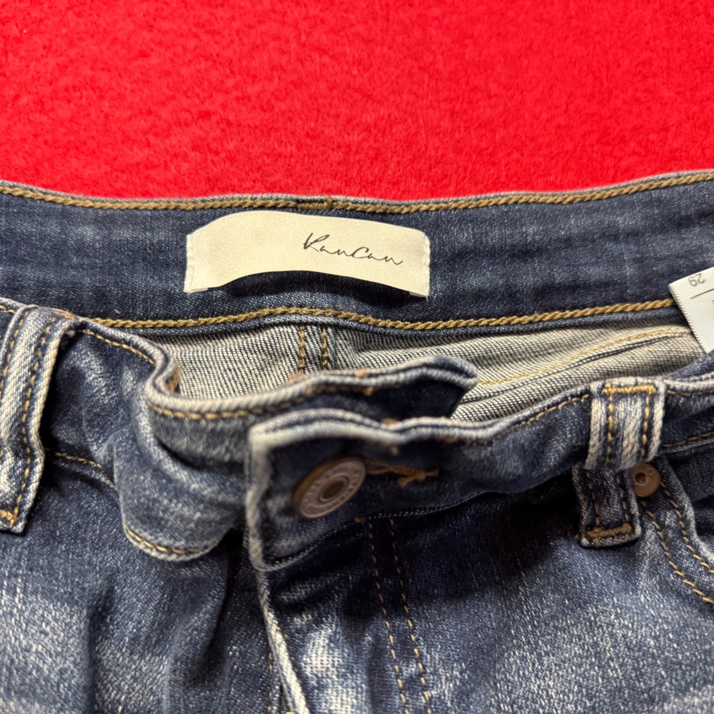 KanCan Blue Jeans with Durable Denim and Metal Zipper